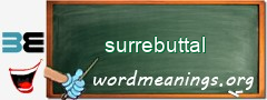 WordMeaning blackboard for surrebuttal